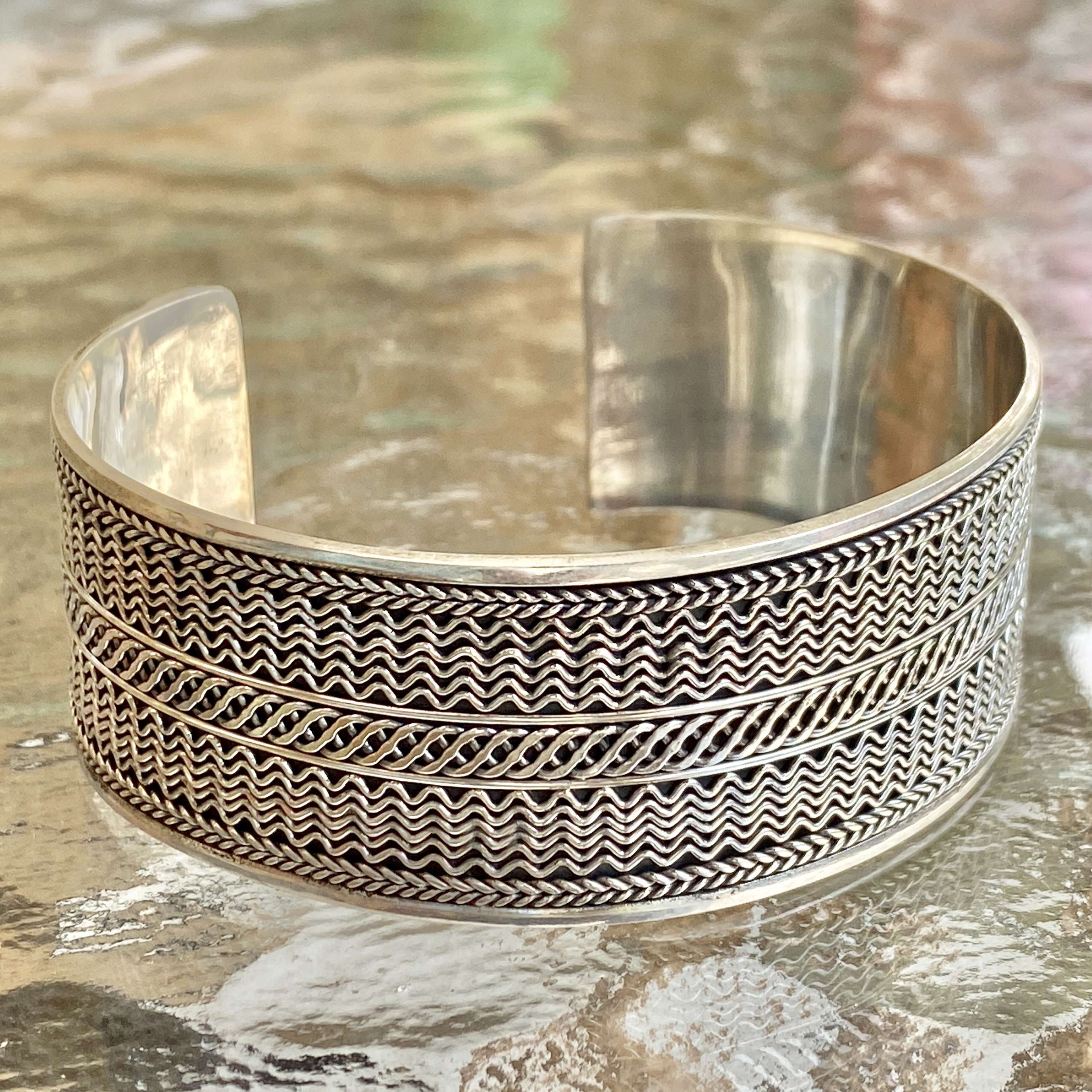 (HANDMADE 925 BALI STERLING SILVER BRACELETS)
